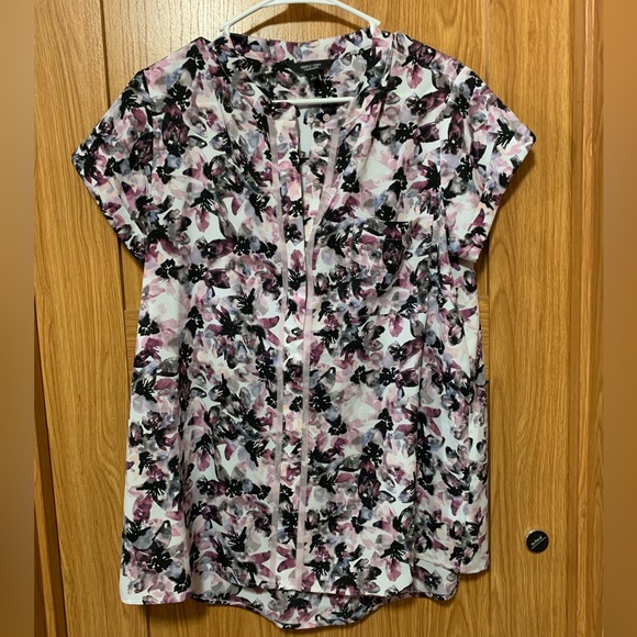 Simply Vera Vera Wang Tops - Simply Vera Vera Wang Short Sleeve Blouse Women's Size L Good Used Condition